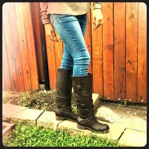 Dark Brown Faux Leather Boots 👢